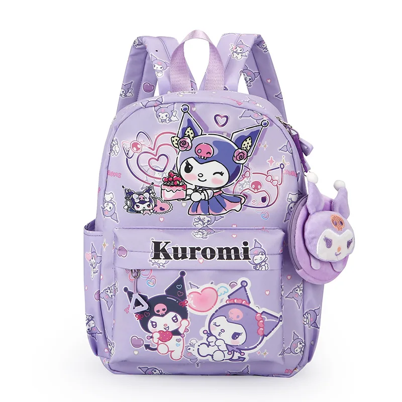 Kuromi & Cinnamoroll Backpack With Coin Purse, Hello Kitty Cartoon Schoolbag, Girl Casual Travel Commute Knapsack For Daily Use