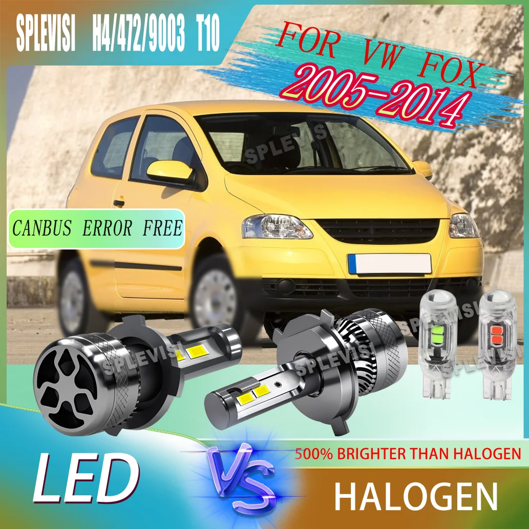 Upgrade your vision with 200W LED headlights superior cooling H4 For VW FOX 2005 2006 2007 2008 2009 2010 2011 2012 2013 2014