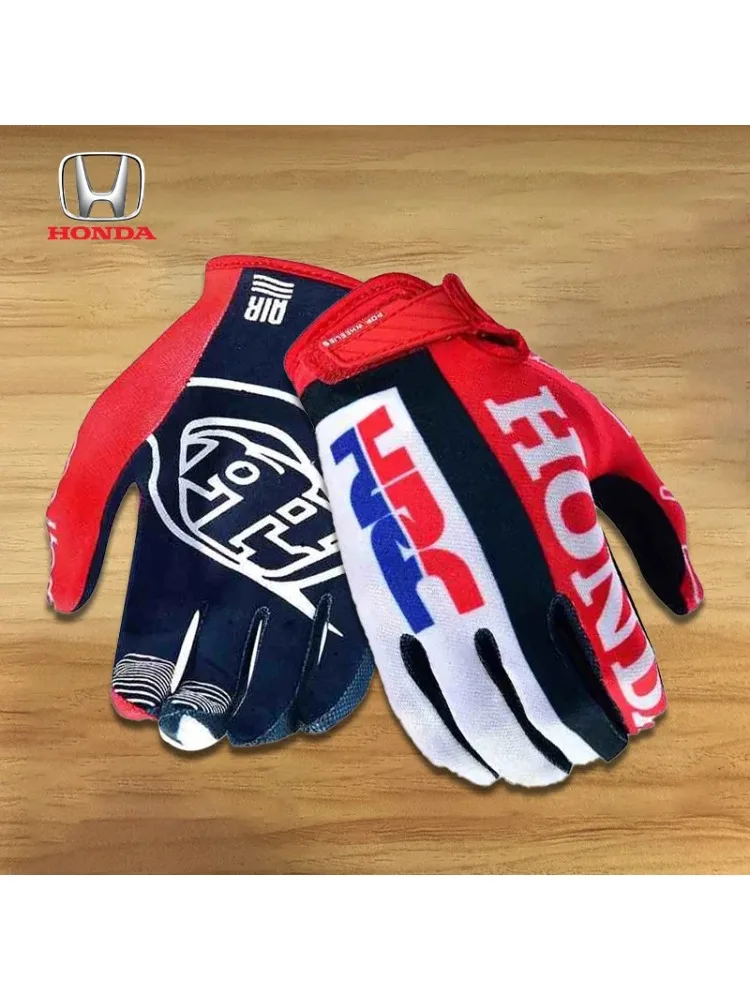 AliExpress New HONDA Gloves Off road Bicycle Riding Men's and Women's Mountain Riding Gloves Summer Edition Honda HRC Gloves