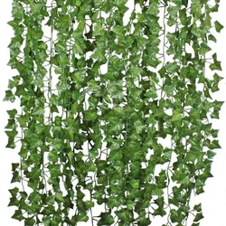 Guirxiété de Noël artificielle verte, plantes, feuilles de vigne, bricolage, maison, fête de mariage, décoration de jardin, 210cm, 1 pièce