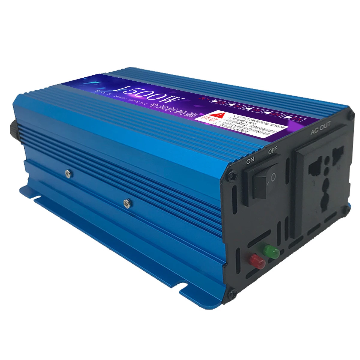 Inverter 1500W DC 12v 24V/48V/60V to 220V AC voltage conversion household modified sine wave power inverter W/universal socket