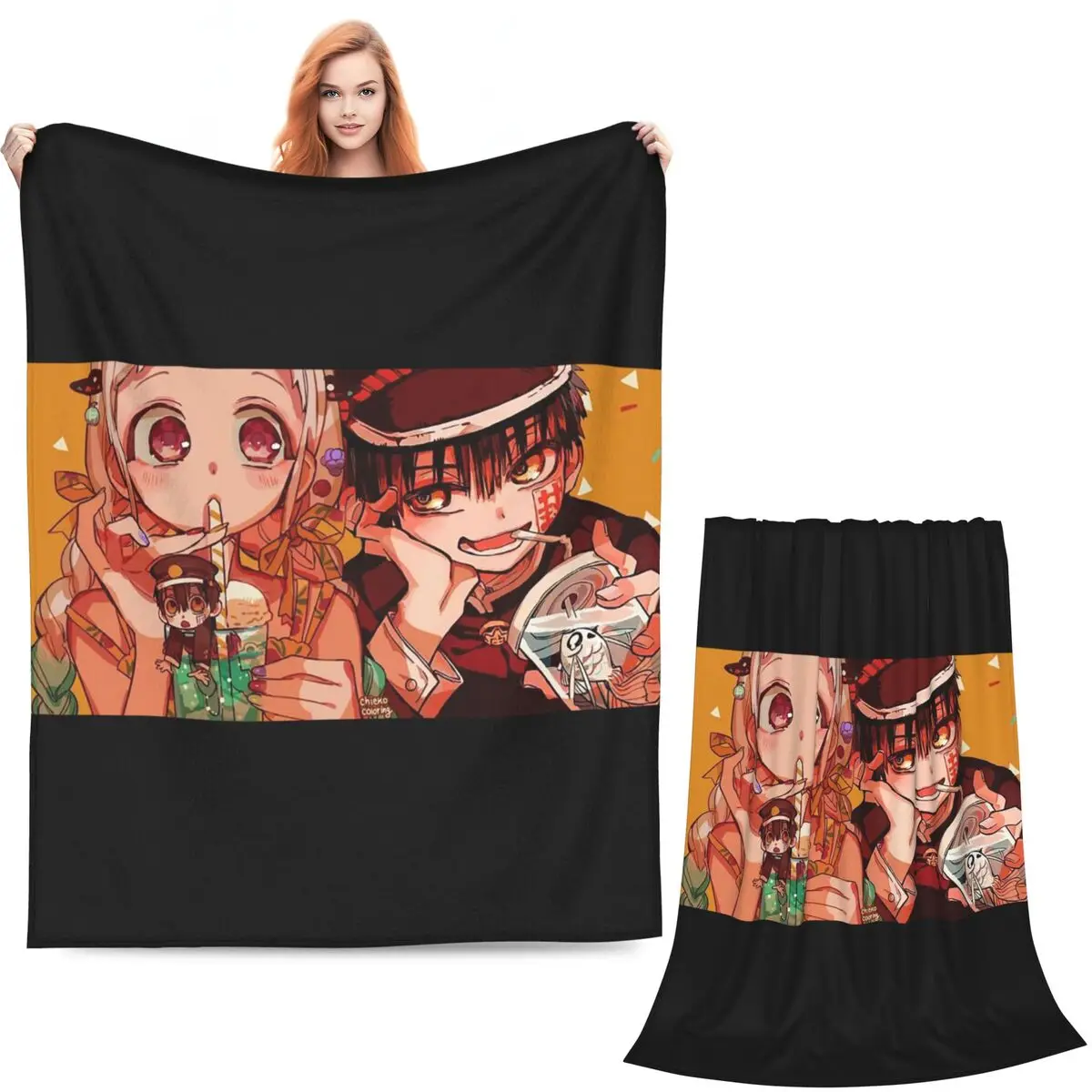 Toilet Bound Hanako Kun Anime Blanket Soft Warm Flannel Throw Blanket Bedspread for Bed Living room Picnic Travel Home Sofa