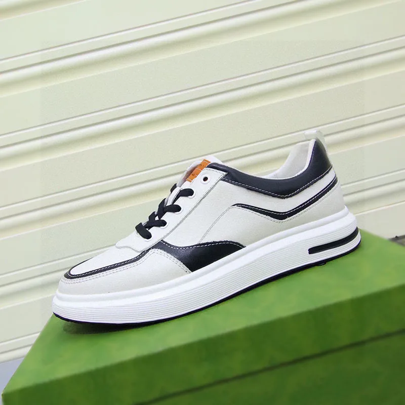 Spring New Breathable Trendy Luxury Board Shoes Light Luxury and High Grade Small White Shoes Men's Top Layer Cowhide