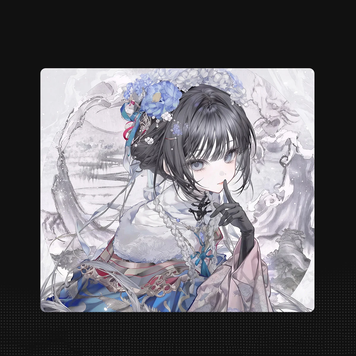 Personalized Game Girl Glass Mouse Pad Smooth Frosted Surface Desk Mat Tempered Upgrade FPS Office Custom Gaming Accessories