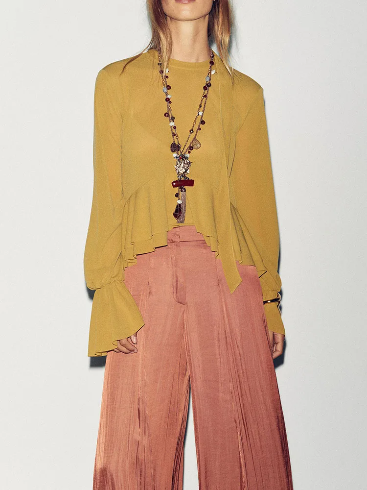 

Women's Winter New Long Sve Layered Decorative Drapey Top Casual Sle round Ne ort Coat Regular Thin