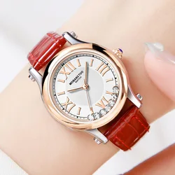 Luxury Fashion Women Watch Set Colourful PU Leather Strap Ladies Quartz Wristwatch Alloy For Ladies Gift Relogio Feminino