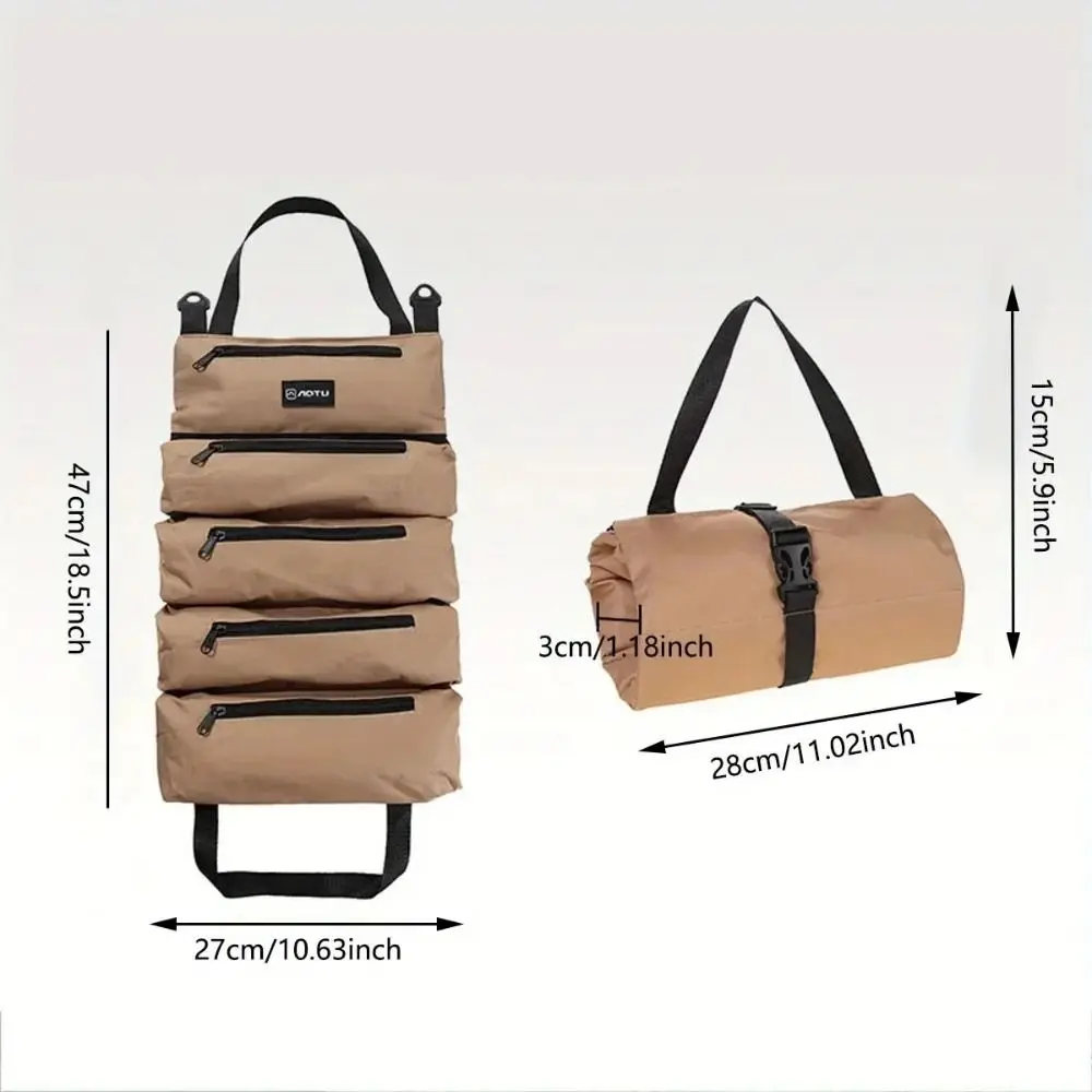 ใหม่ผ้าOxford Outdoor Campingกระเป๋าผ้าใบอเนกประสงค์อเนกประสงค์กระเป๋าเครื่องมือRoll Upกระเป๋าเครื่องมือรถ