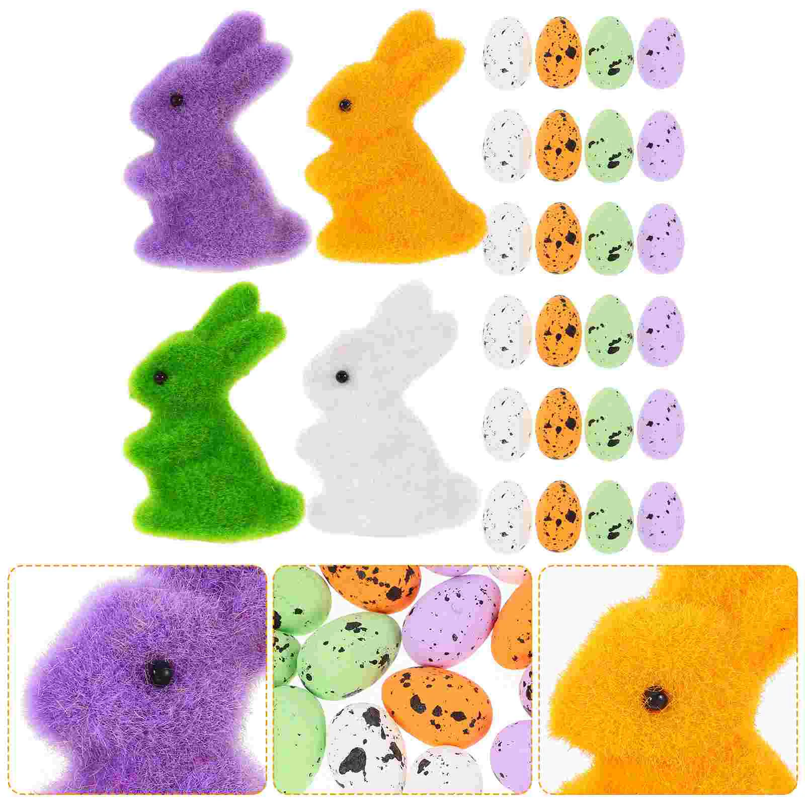 

Rabbit Suit Easter Egg Bunny Set Baby Moon Shaped Coat Hook Flocking Foam Small Pet Urn Foams