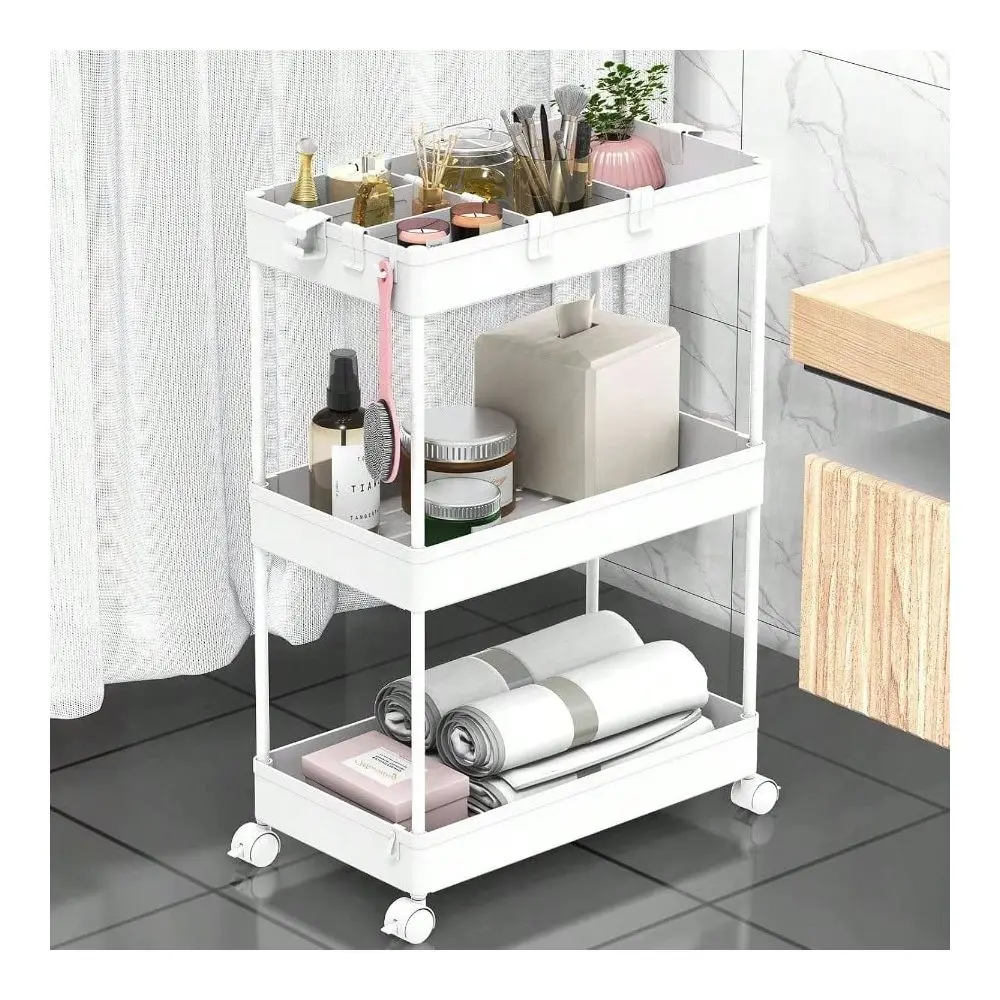 

Kitchen Island And Cart Kitchen OrganizersTier Rolling Cart With Wheels, Storage Art Trolley Organizer Serving, 3 Hanging Basket