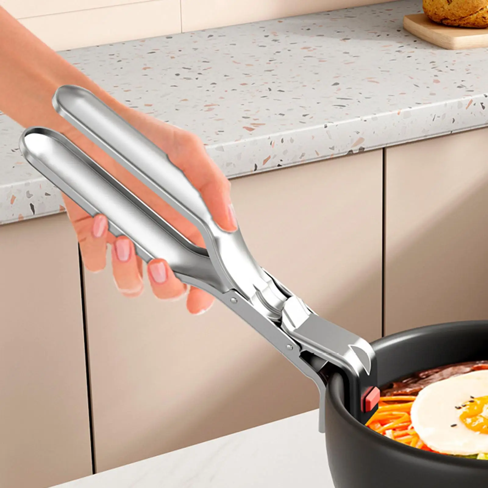 Hot Dish Plate Clip Anti-Verbrühungs-Schüssel-Clip-Greifer Ergonomischer Griff Schüsseln Klemmhalter für Bratpfannen Luftfritteusen Dampfgarer Öfen