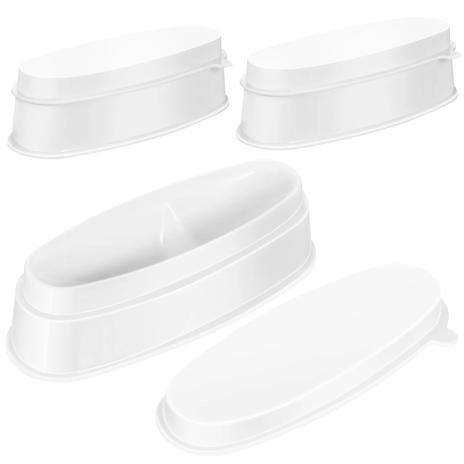 

3 Pcs Nail Dip Powder Jar French Manicure Dipping Tray Nail Tip Trays High Grade Plastic Safe Easy Clean Dry Home DIY Manicure