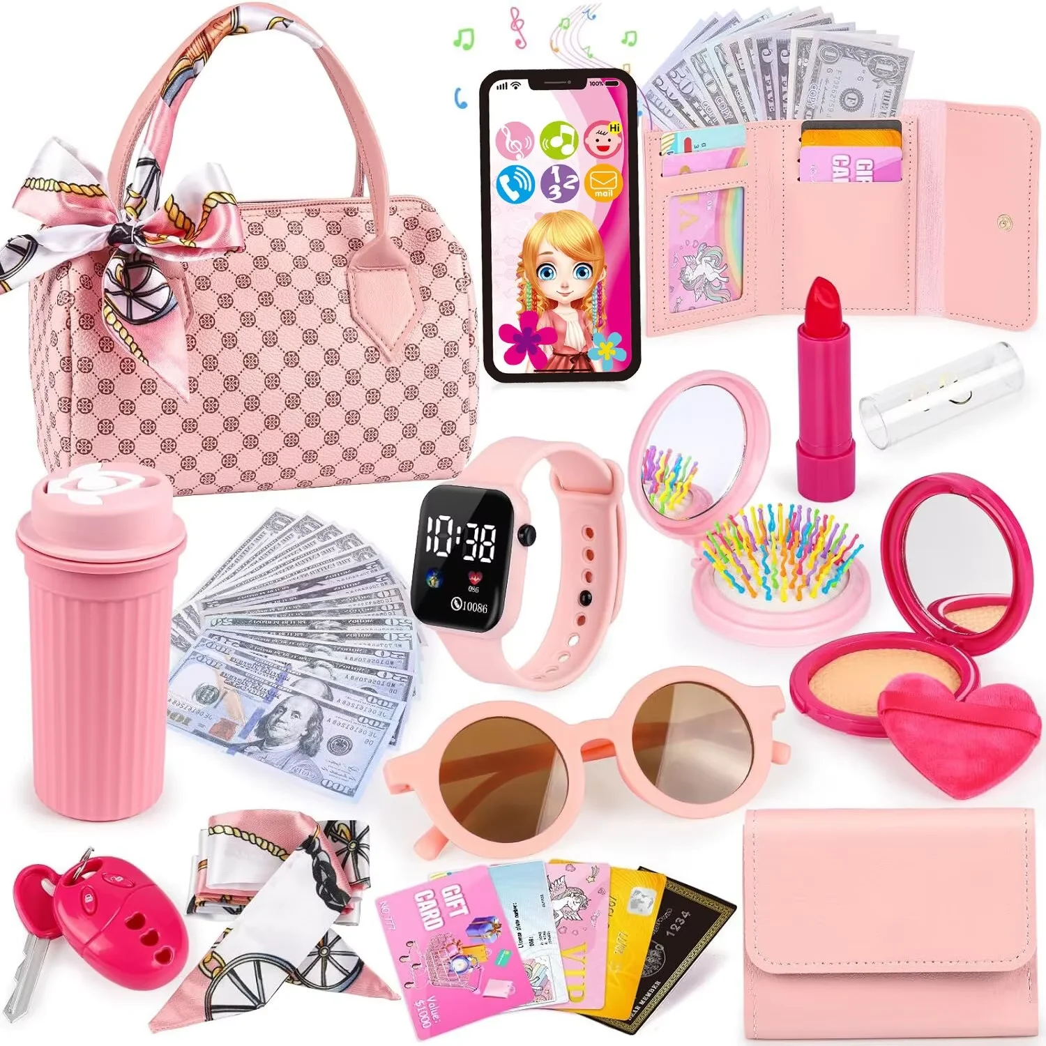 Top Kids Xmas Toys - 32 قطعة حقيبة يد للعب للفتيات