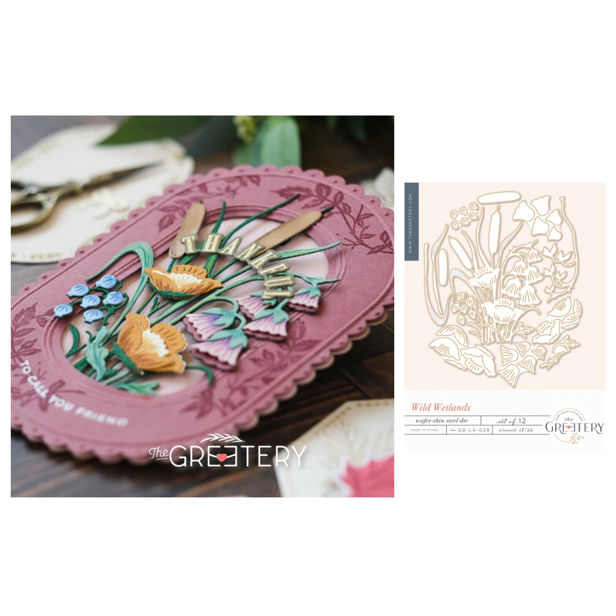 

2025 New Wild Wetlands Die Metal Cutting Dies and Stamps for DIY Scrapbooking Stamps Stencils Album Craft Paper Card Decoration