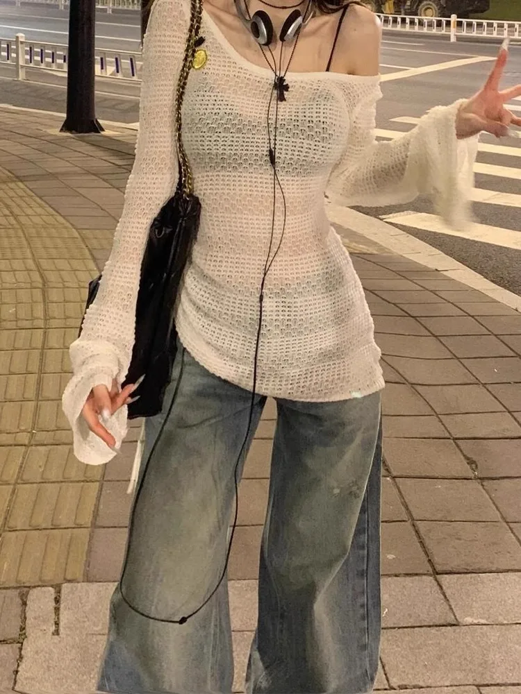 

Jeans Women Vintage Clothing Pockets Denim Y2K Fashion Baggy Style Korean High Waist Black Streetwear Harajuku Loose Aesthetic