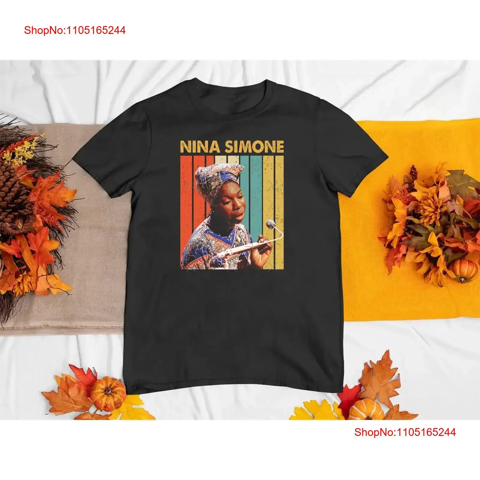 نينا سيمون الرجال تي شيرت جميع الأحجام S إلى 5XL XZ853 خمر غسلها مصمم الملابس مريحة عارضة تنوعا امتدت الرسم #1