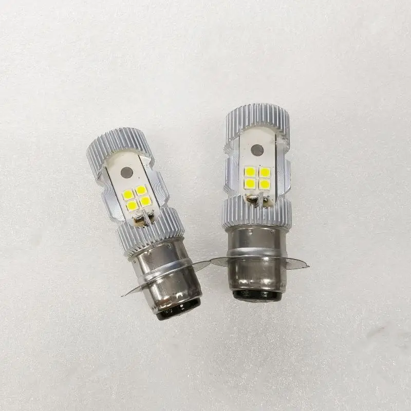 P15D LED 12V Motorcycle Headlight 6000K Bright White Energy Saving Moto Bulb for Scooter ATV Dirt Bike