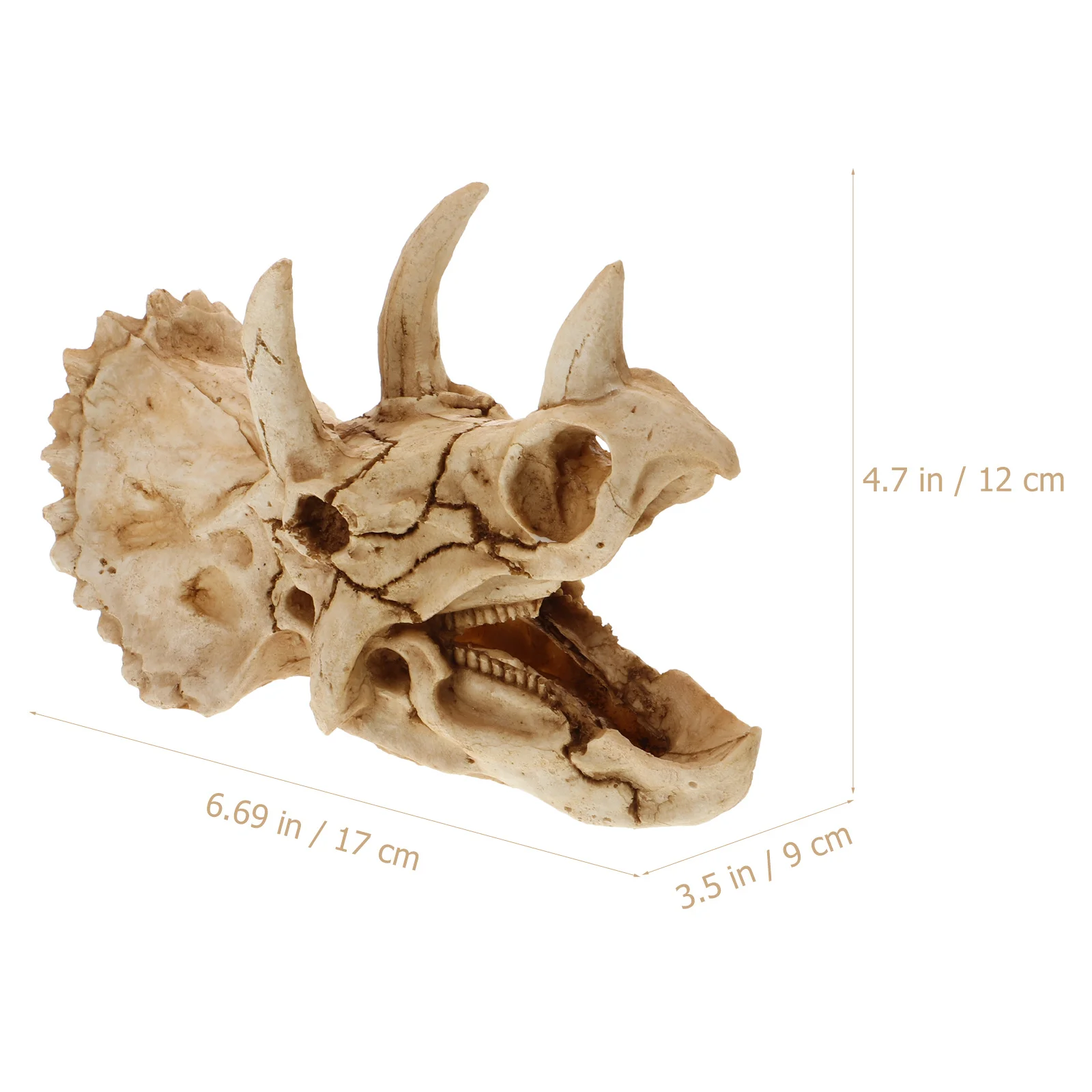 ديناصور الجمجمة الديكور مخبأ للزواحف الراتنج الكهف المأوى للتنين الملتحي سحلية أبو بريص السلاحف ثعبان خزان الأسماك #2