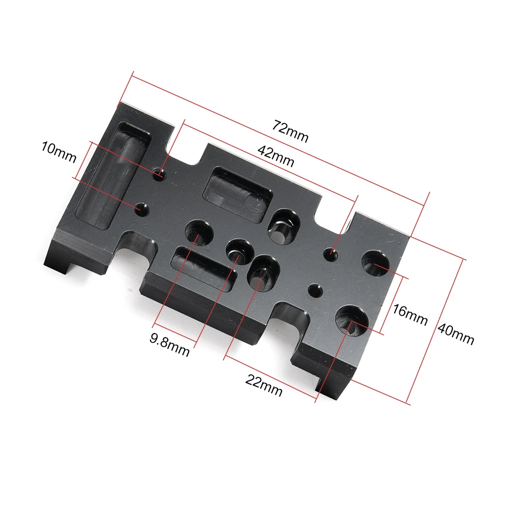 MIBIDAO Metal Alloy Transmission Gearbox Mount Skid Plate for Axial SCX10 D90 D110 1/10 RC Crawler Car Model Upgrade Parts