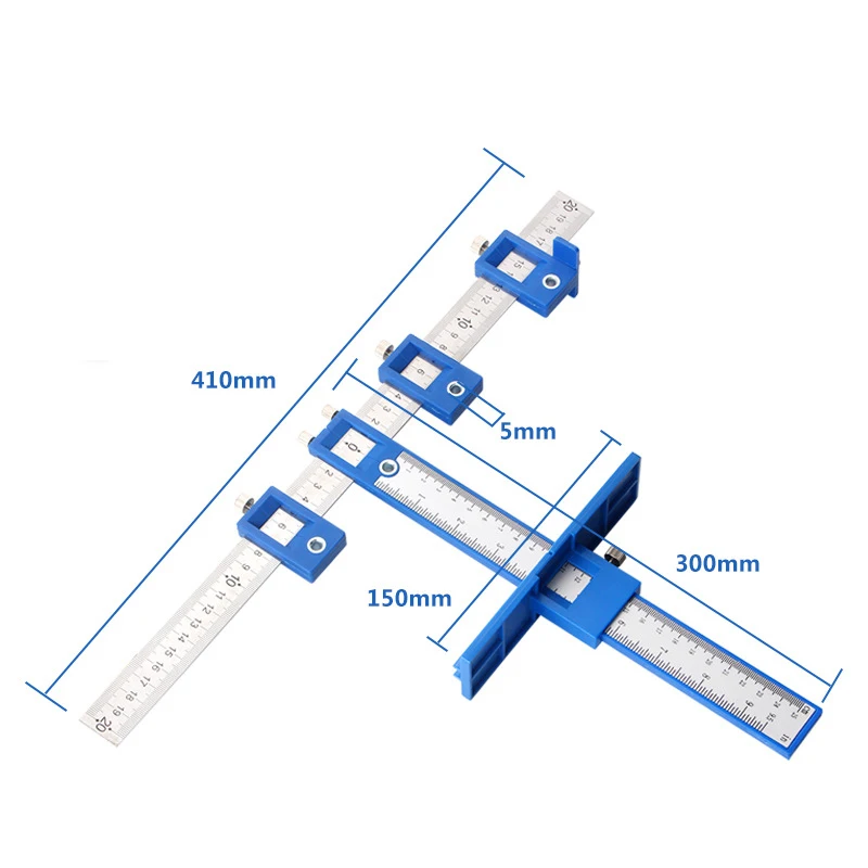 Cabinet Handle Knob Template Locator Hole Punch Tool Set Woodworking Drill Punch Locator Jig Drill Carpentry Accessories