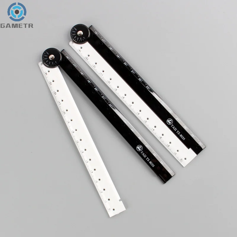 Black And White Simple Folding Ruler Folding Straight Rulers Drawing Measuring Tools Student Stationery School Supplies