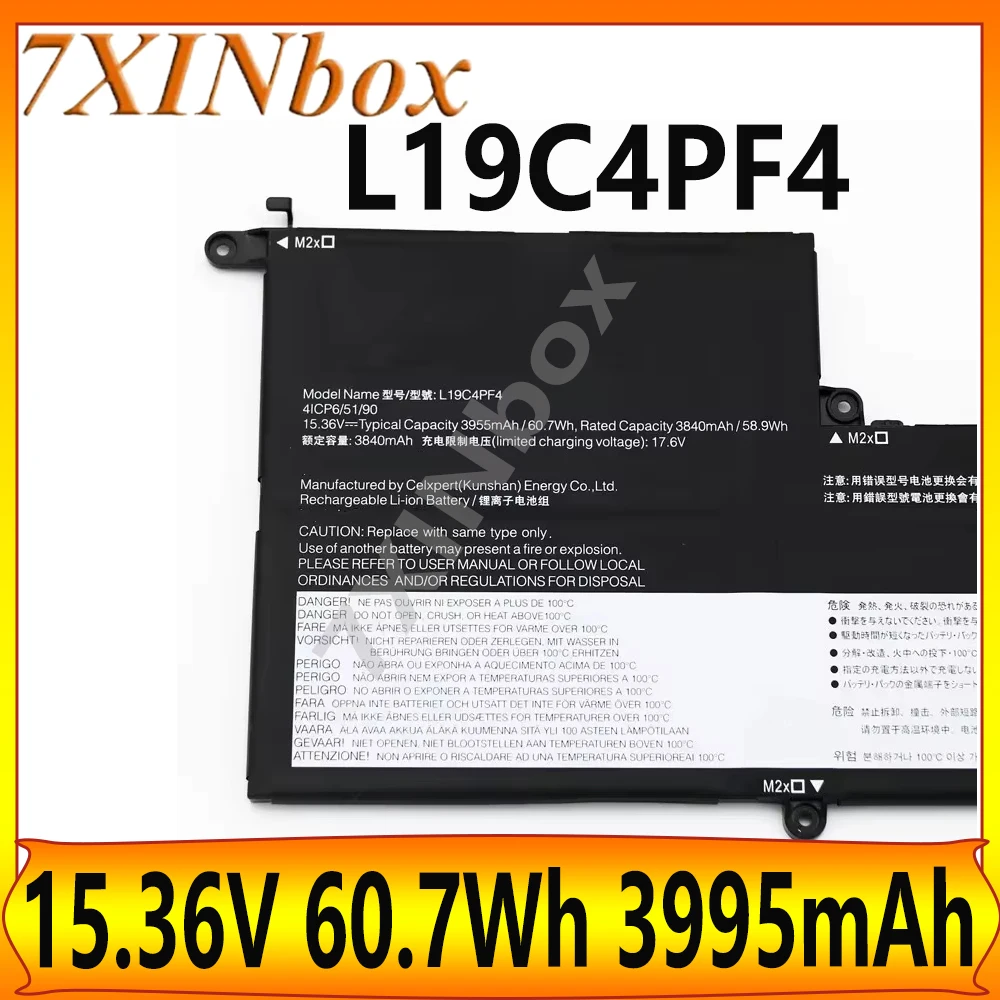 

7XINbox L19C4PF4 L19M4PF4 L19D4PF4 15,36 В 60,7 Втч 3995 мАч Аккумулятор для ноутбука Lenovo YOGA 14s 14sARE S750-14