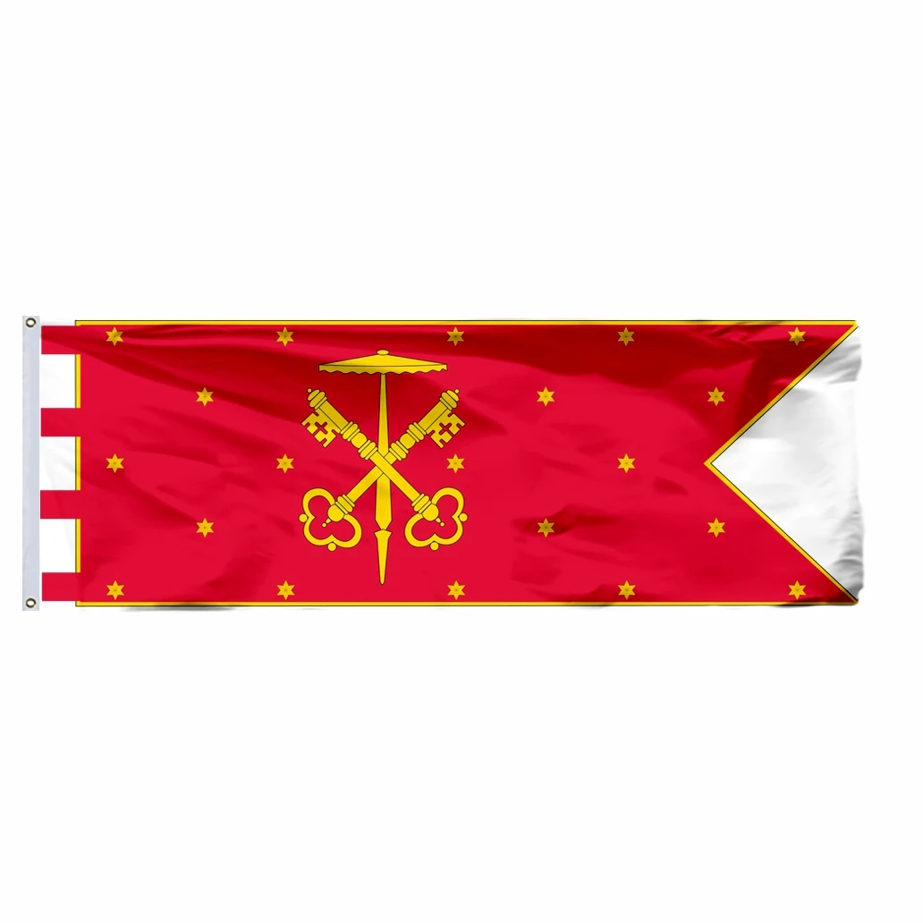 Vatican Vexillum Sanctae Romanae Ecclesiae Flag 50X150CM 100D Polyester Double Stitched High Quality Free Shipping Banner