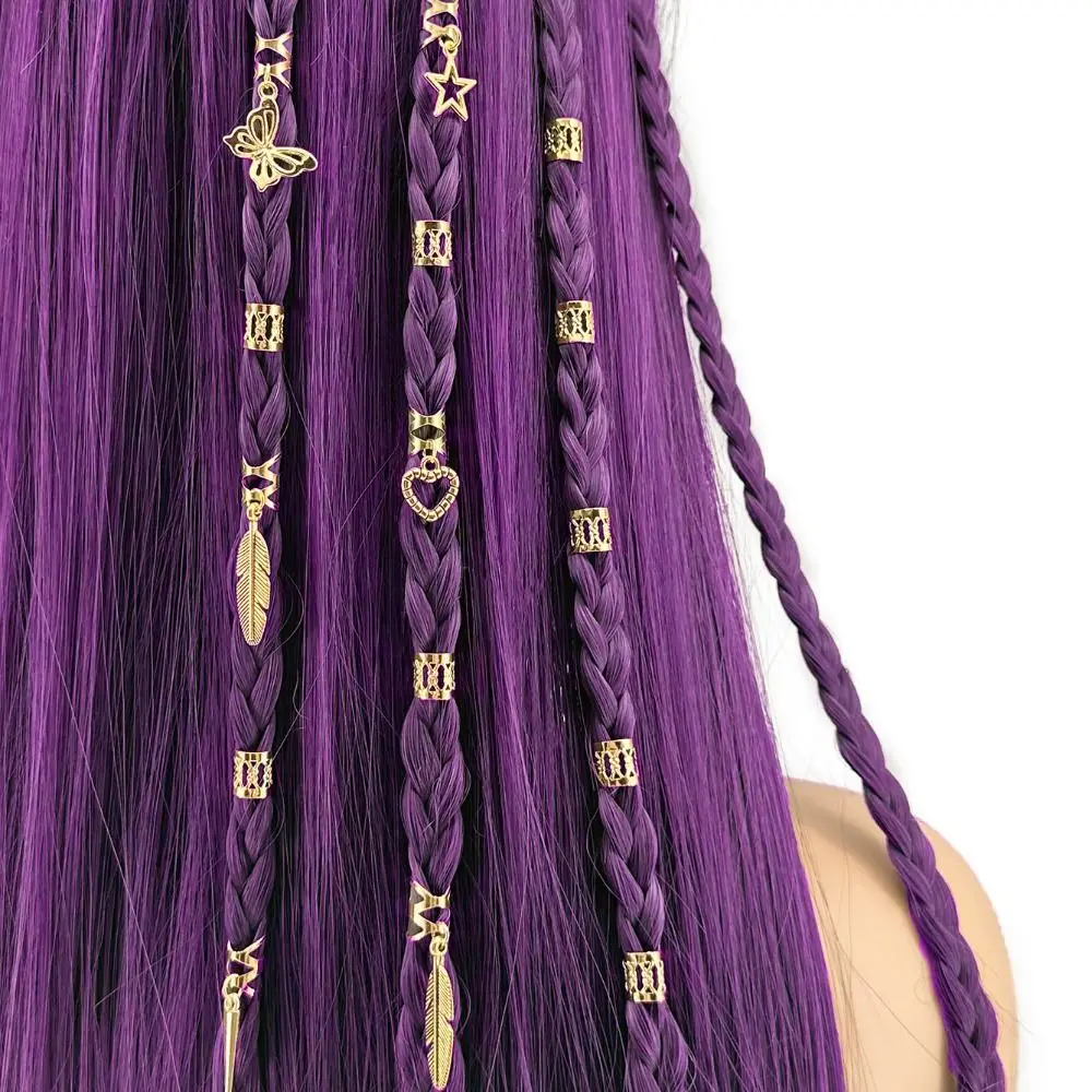 26pcs Butterfly Hollow Out Hair Ring Dread Locks Hair Braiding Dreadlocks Beads Dirty Braids Charm Hair Braid Tubes Decor