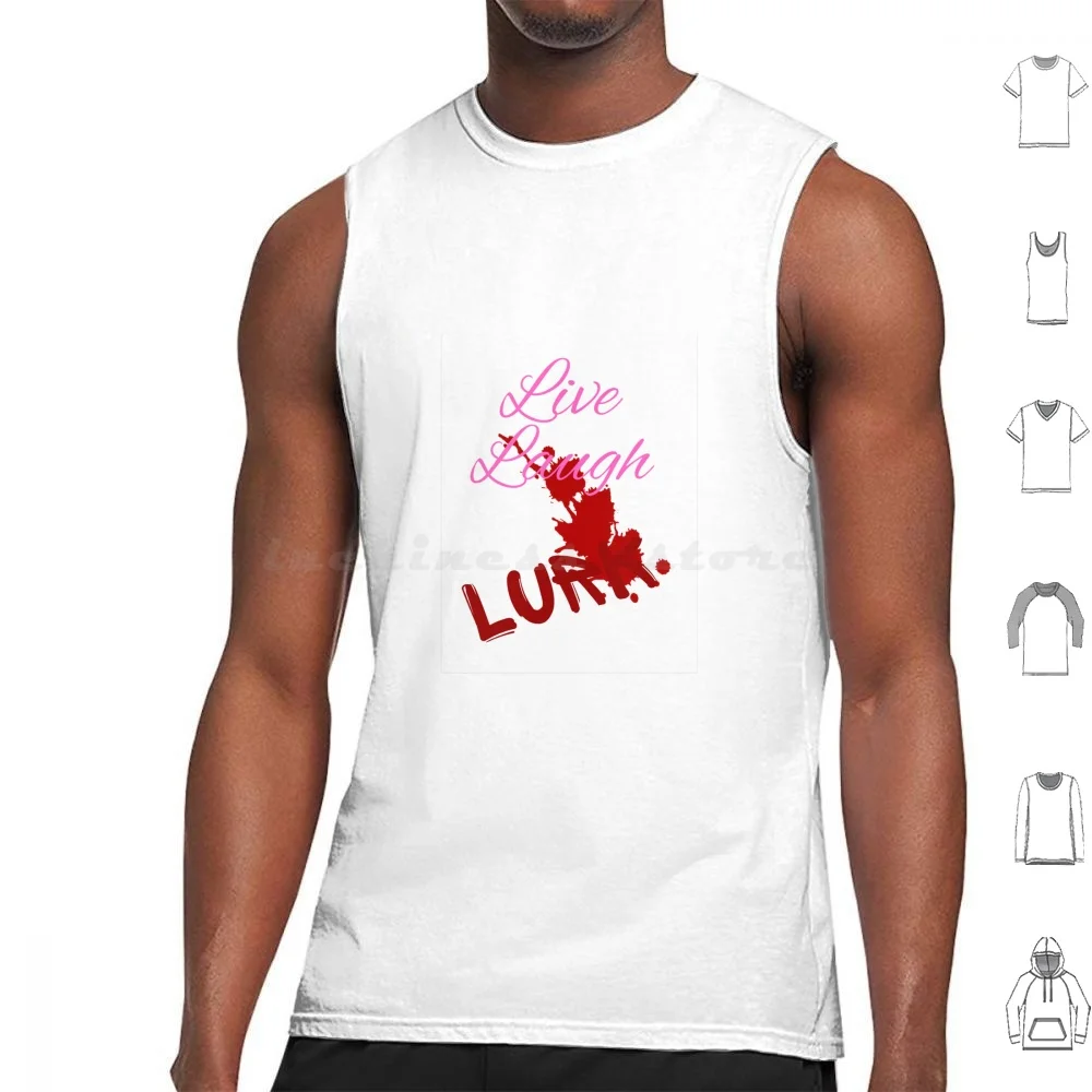 Live Laugh Lurk Tank Tops Print Cotton Livelaughnotlove Lurk Lurking Mothman