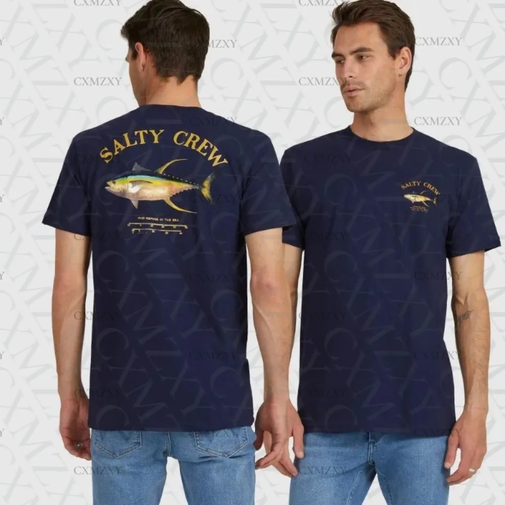 

2025 Women's Men's Yellowfin Tuna Fisherman Gift T-Shirt. Short Sleeve 100% Cotton Casual T-Shirt Loose Top