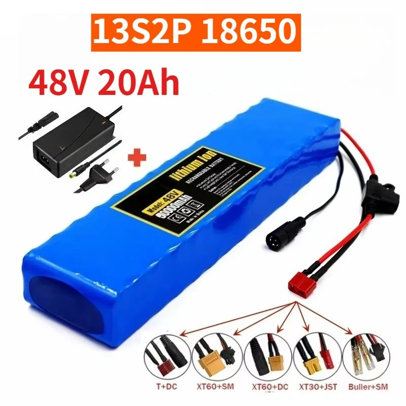 

48V 20Ah 13S2P 18650 High-power Rechargeable Lithium-ion Battery Pack with 54.6V Charger