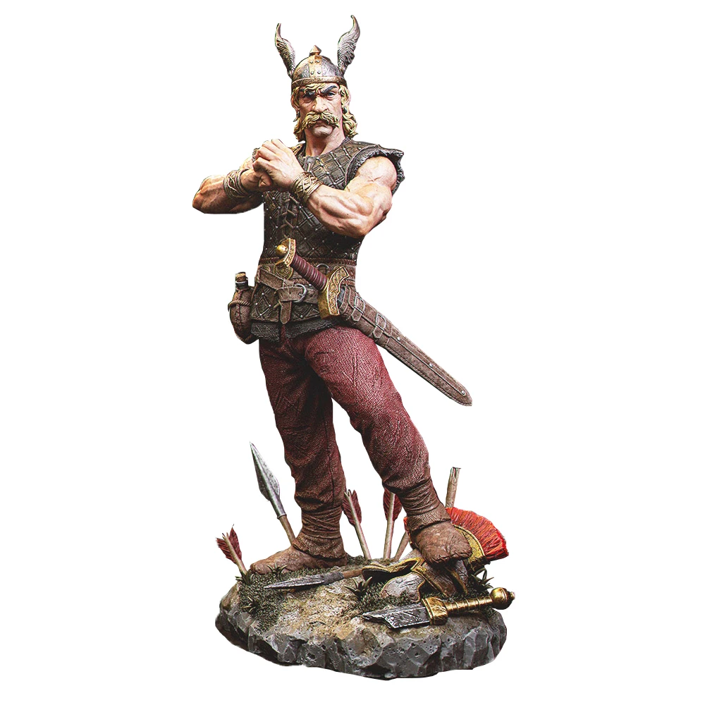 Mustached Warrior 1:18 Scale Unpainted Resin Model Kit - DIY Gaulish Warrior Collectible Figure for Painting & Display (A830)