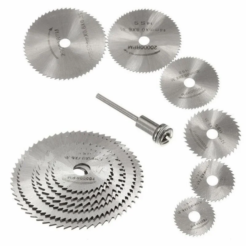 7PCS Saw Blade Set Mini HSS Circular Saw Blades for Wood Metal Plastic Cutting Wheel Discs Rotary Tools Accessories Cutter Disks