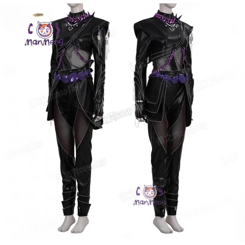 

Руми Мира Зои Косплей Костюм KPop Охотники Демонов Кожаная куртка брюки перчатки пояс комплект аксессуаров Хэллоуин новая женская форма