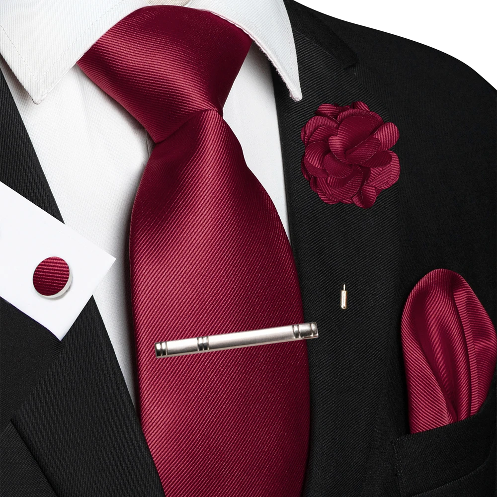 JEMYGINS Blau Solide Hochzeit Krawatte Für Männer Hanky Manschettenknopf Brosche Geschenk Herren Elegante Krawatte Mode-Business Party Dropshiping – Detail 7