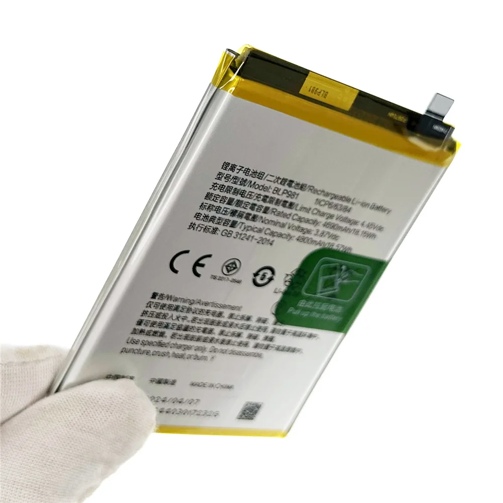 Brand new replacement Battery 4800mAh BLP981 Battery For OPPO RENO 8T 5G OPPO A1 PRO Phone Batteries batteria+Free tools