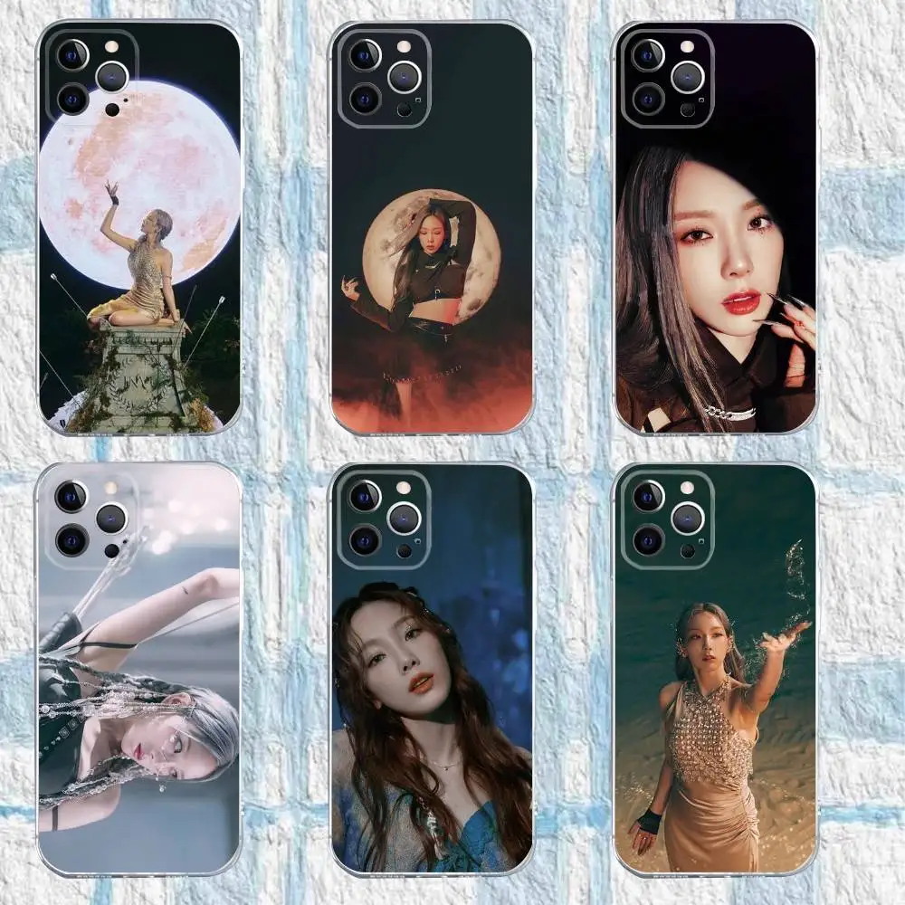 

Singer T-Taeyeon Phone Case For iPhone 16,15,14,13,12,11 Pro,Max,Plus,X,XS,XR,SE,Mini Transparent Silicone Soft
