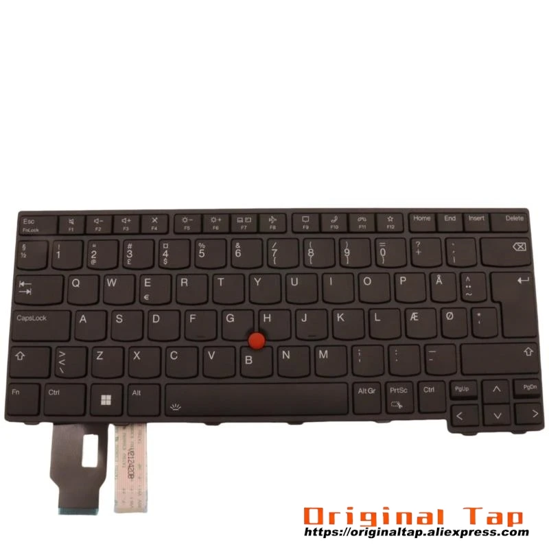 DK Danish Backlit Keyboard for Lenovo Thinkpad T14 P14s L14 Gen 3 4 5N21D67979 5N21D68074 5N21D68168 5N21D68242