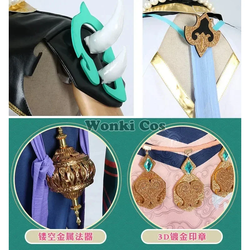 Juego Impact Xiao Cosplay disfraz peluca disfraces cortos de fiesta Gen Xiao Cosplay Shin conjunto completo hombres trajes de Halloween