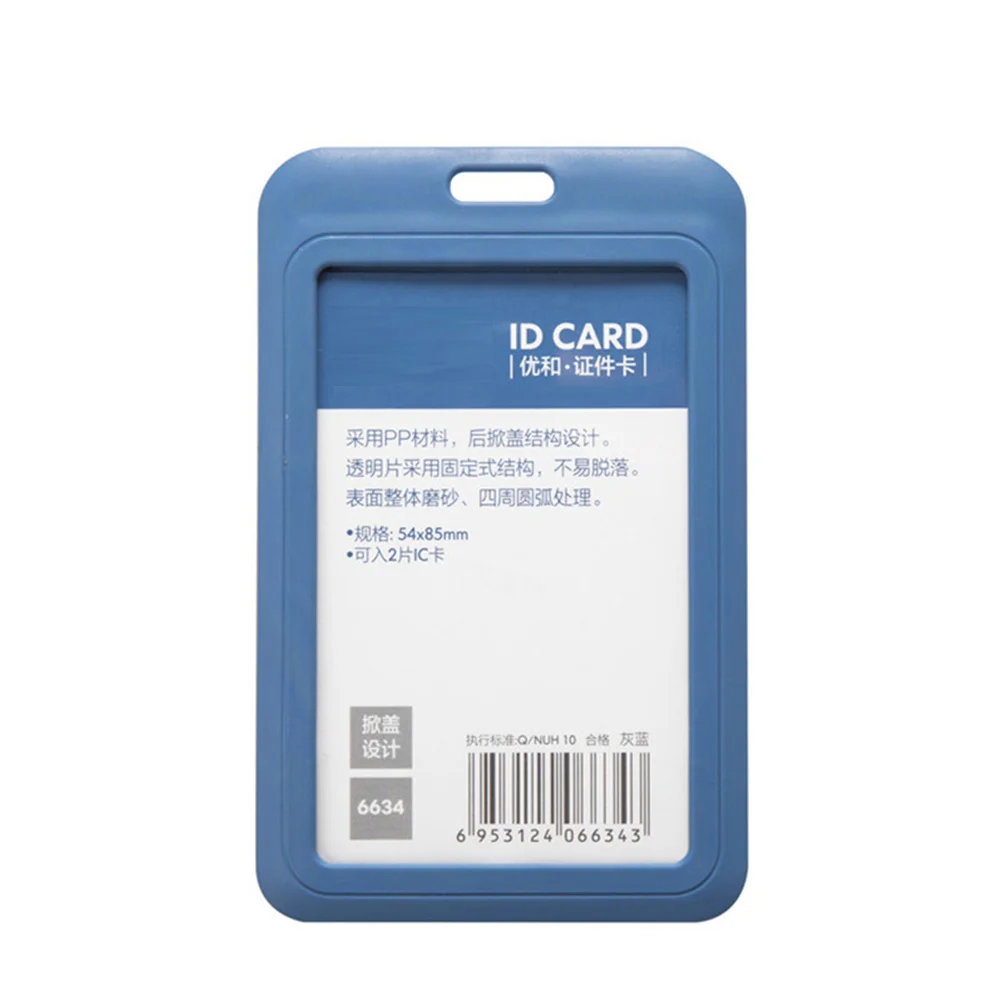 

3pcs Id Badge Holder Lanyard Dark Grey Cover Lightweight Credentials Carrier For Office Work Bus Pass Protector Pp Cover