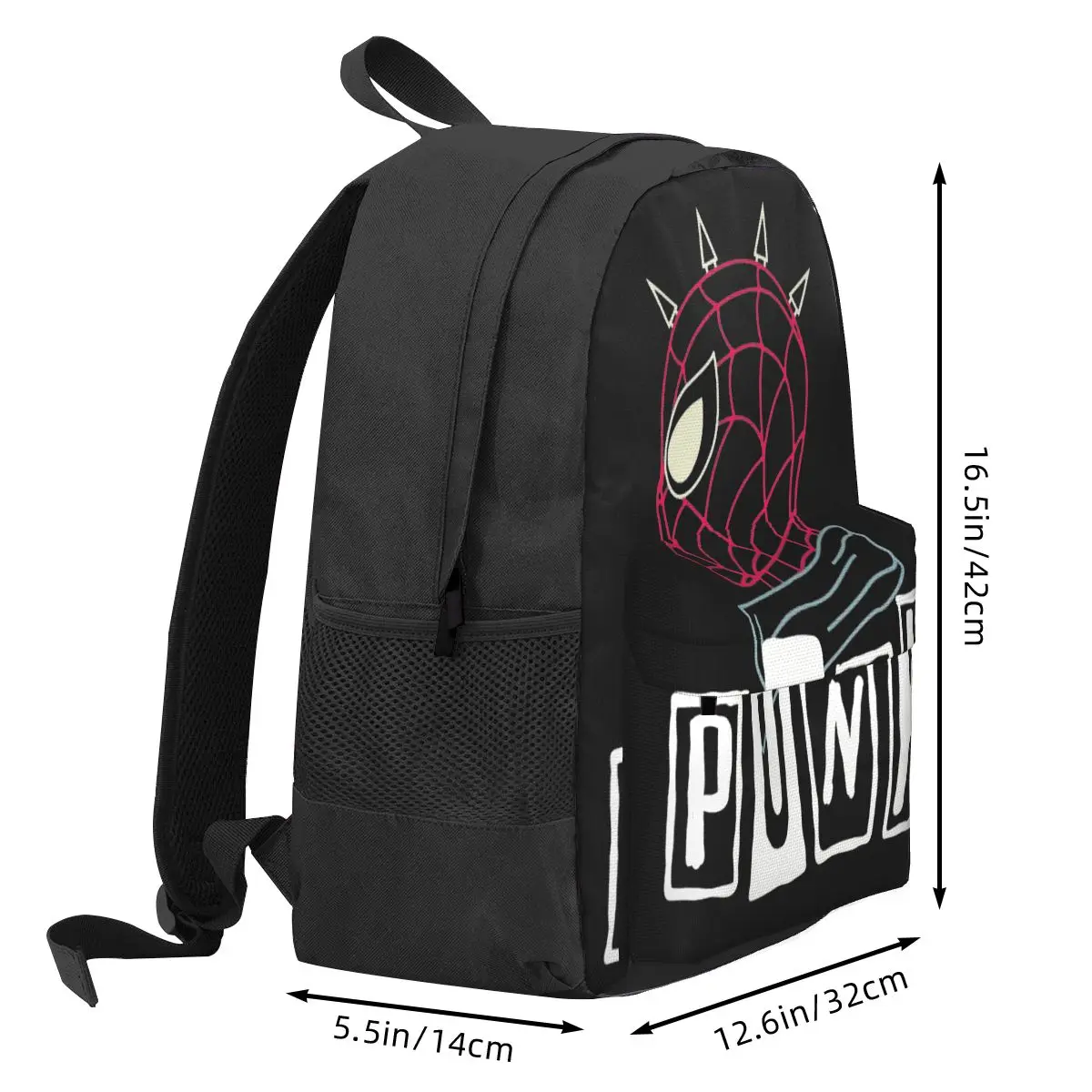 Punk Spider The Spiderman Spiderverse Women Backpack Mochila Fashion Children School Bag Laptop Boys Girls Travel Shoulder Bag