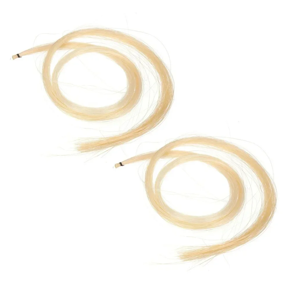 

29.5inch Violin Bow Hair 2Hanks 2PCS Accessories Cello Horsehair Mongolian Viola Violin White 2* Nice Pratical