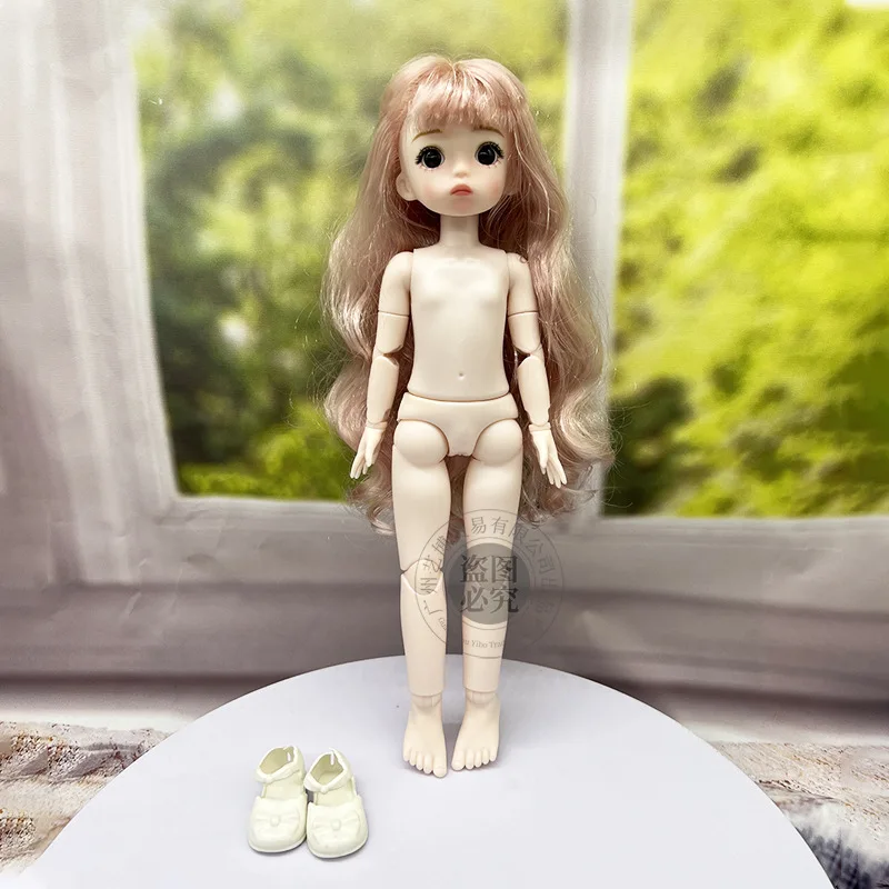 

30cm Cute Face Peach Girl Princess Doll 1/6 BJD Lolita Doll 22 Joints Nude Doll Body + Head Toy Accessories Play House Toy Gift