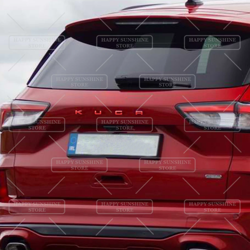 Insignia de Metal 3D para Ford Kuga Hybrid, 2020, 2021, 2022, 2023, pegatina para coche, maletero trasero, letras, emblema, SUV, accesorio de