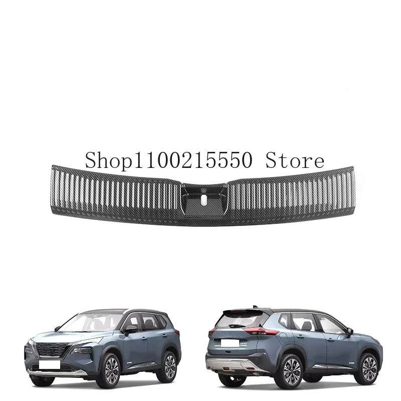 For Nissan Rogue X-trail t33 2022 - 2024 Rear Bumper Foot Plate Trunk Door Sill Guard Protector Cover Car Rear Trunk Sill Cover