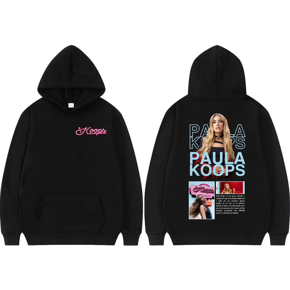 Sudaderas con capucha de Singer Paula Koops Album Merch, moda Y2k, sudaderas con capucha estéticas, ropa para hombres y mujeres, jerséis de lana de gran tamaño