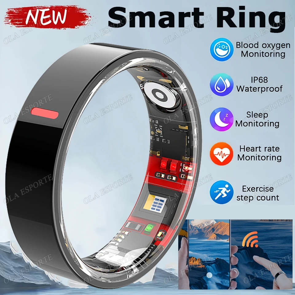 

Smart Health Rings Monitor Sleep Heart Rate Blood Oxygen Sleep Ring Party Activities Fitness Gifts for Friends Famliy Colleagues