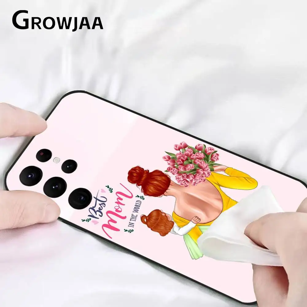 1 قطعة الكلاسيكية سوبر أمي قضية الهاتف لسامسونج غالاكسي S25 S24 S22 S23 الترا S21 S20 زائد 5 جرام متجمد عدم الانزلاق كامل لينة حالة #4