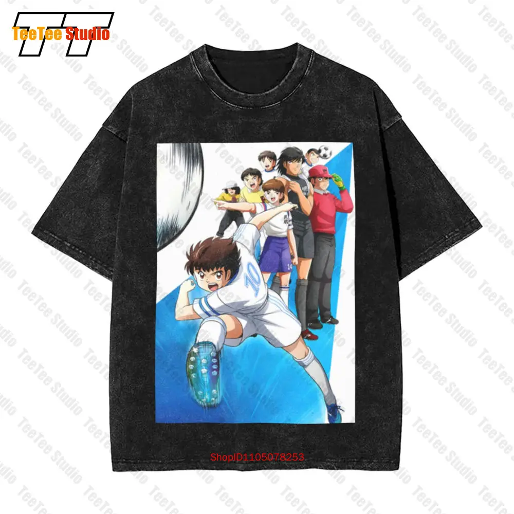 Винтажная футболка большого размера Holly E Benji Captain Tsubasa Cartone Calcio 0SGQ