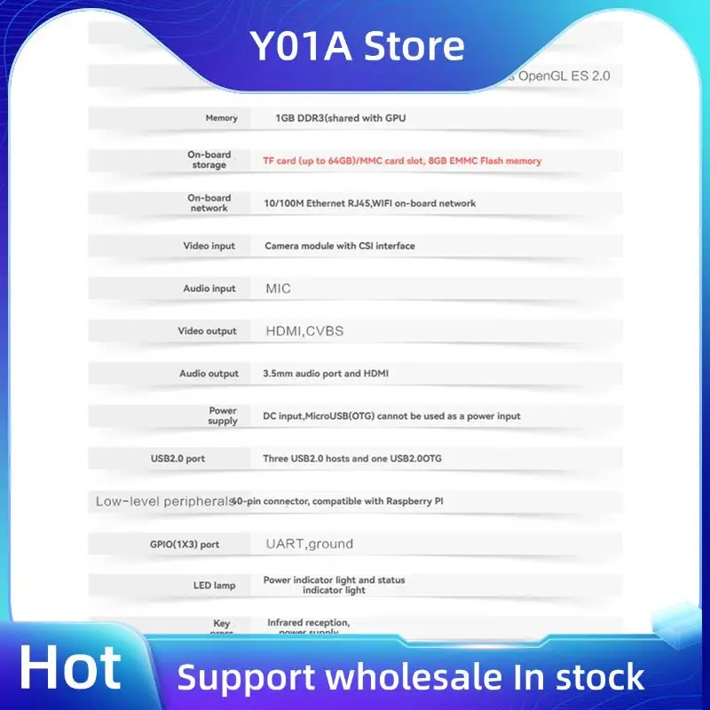 

Y01A For Orange Pi PC Plus Single Board Computer Mini Open-Source Single Board For Android4.4 Ubuntu Debian OS