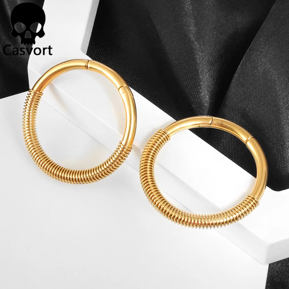 Casvort 2 Stück 4mm 6g Klassische Ohrgewichte mit Verschluss, Ohrhänger, Ohrplugs für Ohrläppchen, Edelstahl-Piercing-Körperschmuck – Detail 11